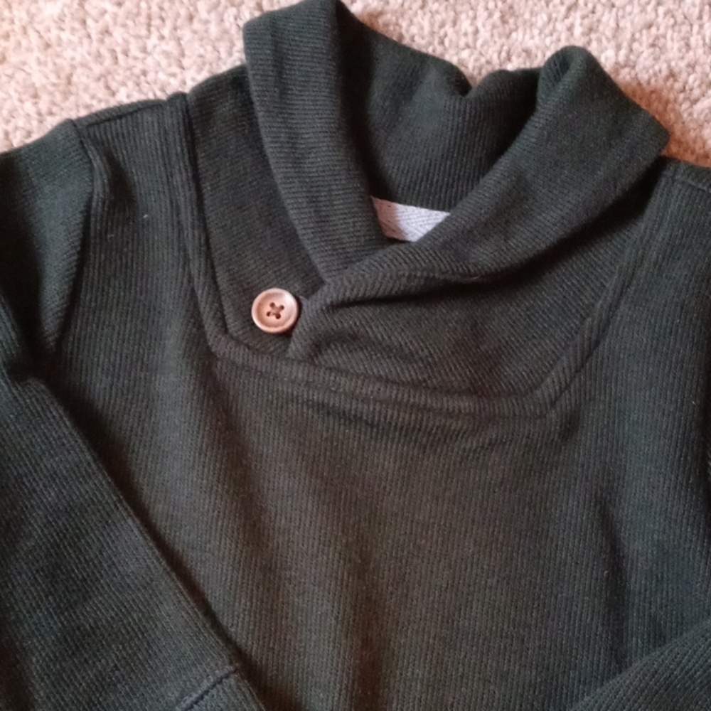 Toddler boy's shawl-collar pullover sweater